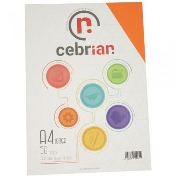 PAQUETE 125 CARTULINAS 180G 50X65 NARANJA