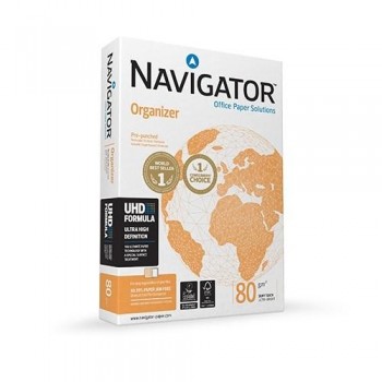 PAQUETE 500 HOJAS A4 80G NAVIGATOR ORGANIZER 2 TALADROS