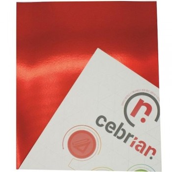PAQUETE 40 CARTULINAS 250 GRS. A4 ROJO METALIZADO