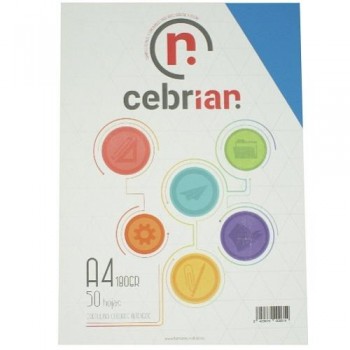 PAQUETE 50 CARTULINAS 180G A3 AZUL TURQUESA